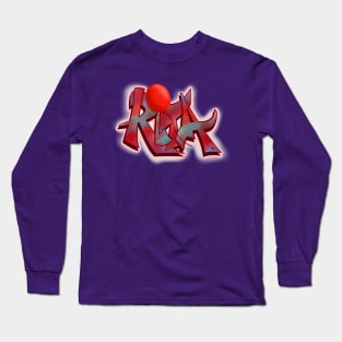 Rita Graffiti Style Street Art Name with Balloon Long Sleeve T-Shirt